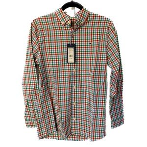 NEW with tags Boys Vineyard Vines Poplin Whale Shirt Green Meadow size XL (18)